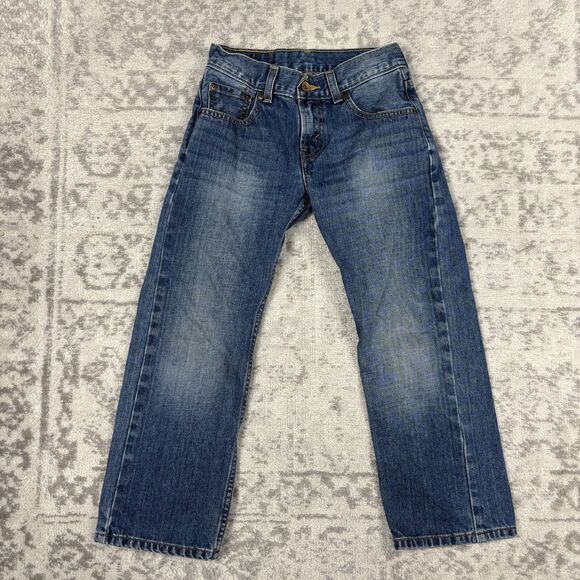 Levi's Other - Levi's 505 Jeans Blue Relaxed Fit Medium Wash Grunge Kids Size 8 24x22